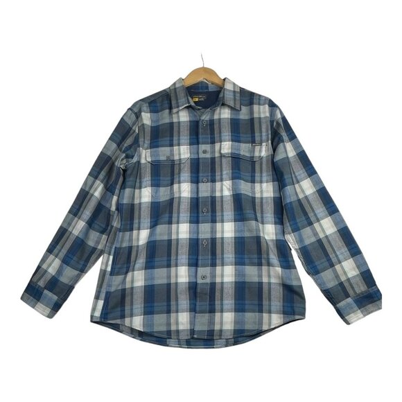 Eddie Bauer Mens Plaid Button Down Shirt size Medium Blue - Picture 1 of 6